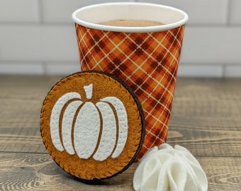 Autumn PUMPKIN SPICE LATTE Felt Play Food