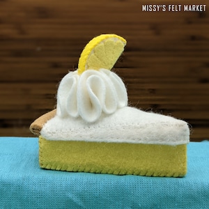 LEMON MERINGUE Pie Slice Felt Play Food