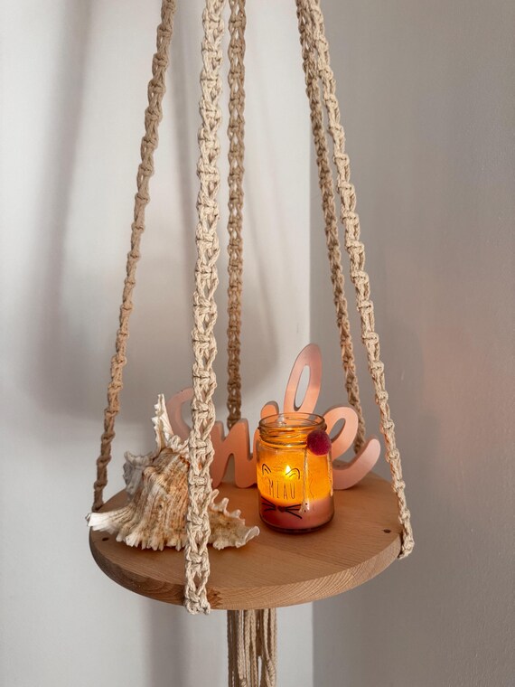 Blumenampel groß makramee | | Pflanzenhänger | Hängeregal makramee | hängeblumentopf |Boho Blumenampel grün