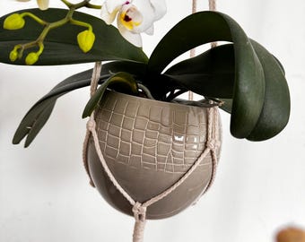 Makramé hängande kruka / växthängare
