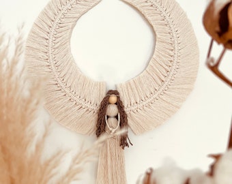 Macrame angel / Christmas wall hanging in boho style