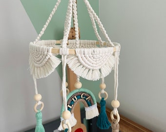 baby mobile | Room decoration | Cot Toy | babycarusel | macrame mobile | macrame baby mobile