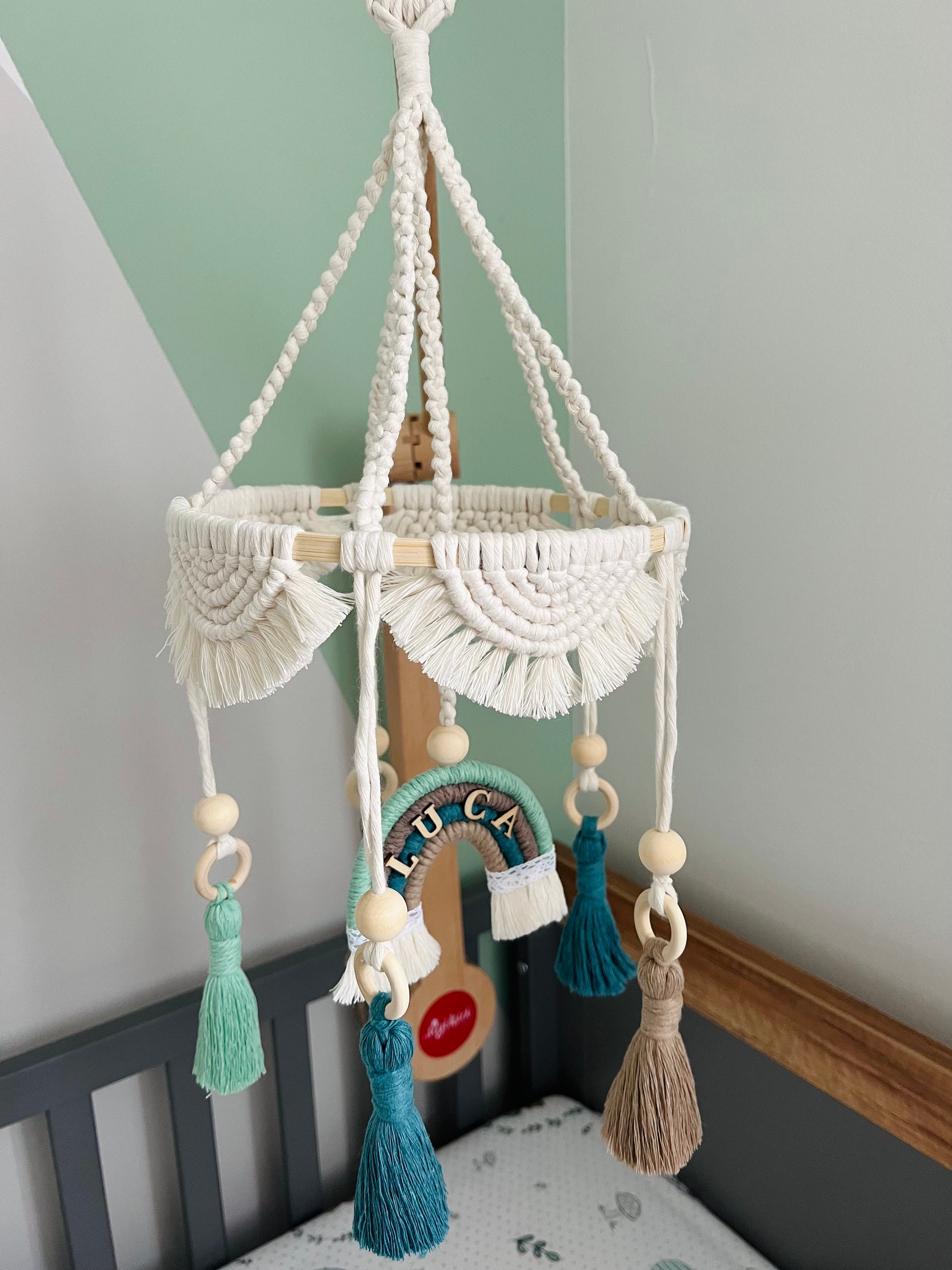 Carousel baby room decoration carusel cot toy | macrame baby mobile hanging baby toys