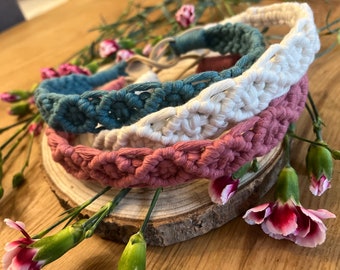 Boho Stirnband  geflochtenes Haarband stirnband baumwollgarn haarband für mädels headband macrame