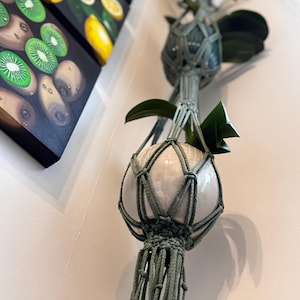 Set of 3 macrame plant hangers / plant hanging / plant decoration macrame plant hangers / hanging flower pots / living room