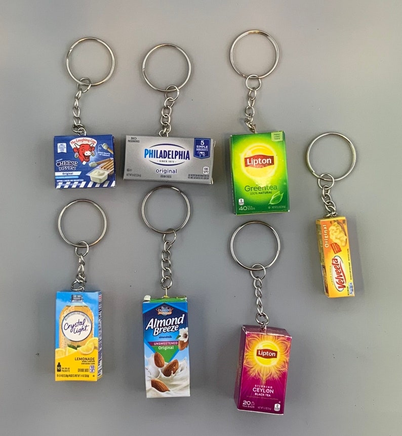 Mini Rectangular Keychain Box Skinny Box Mini Brand Keychain - Etsy