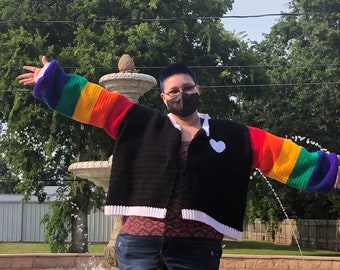 Pride Sleeved Crochet Jacket