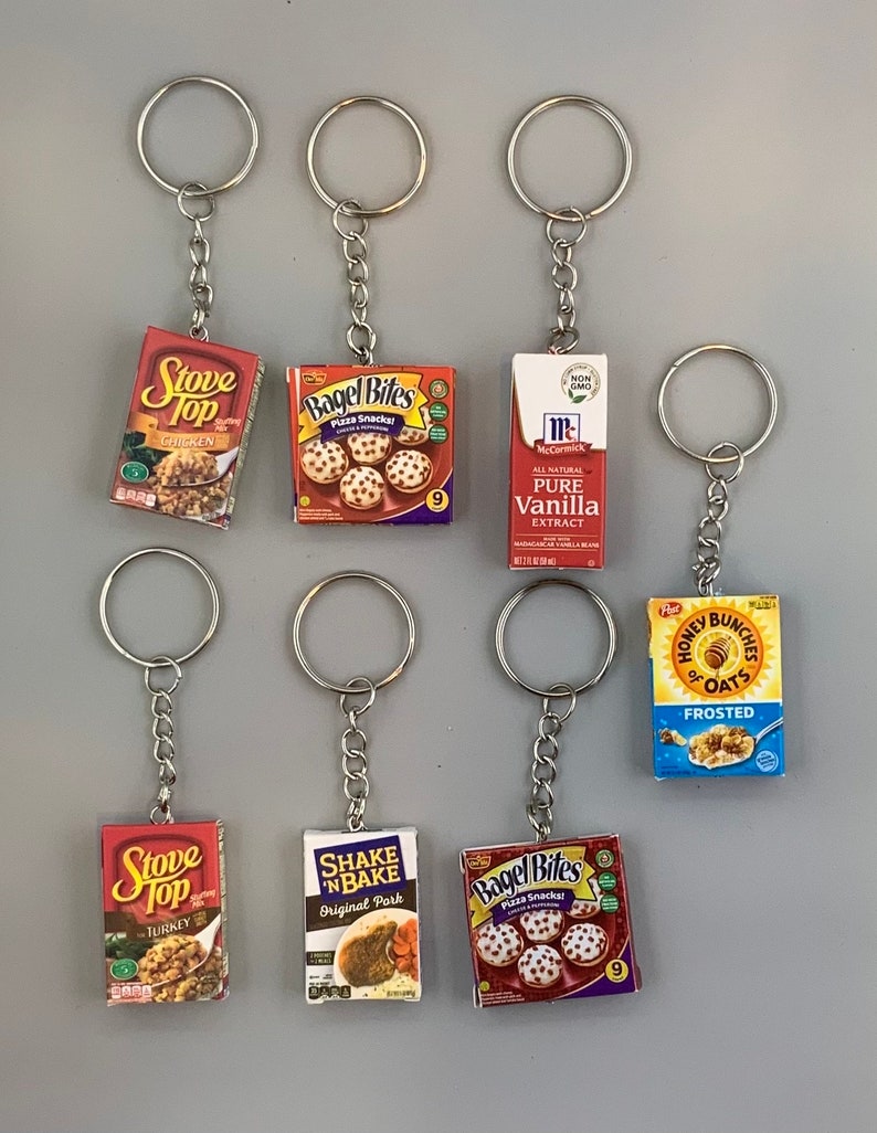 Foodtech Keychain Food Box Mini Brand Keychain - Etsy