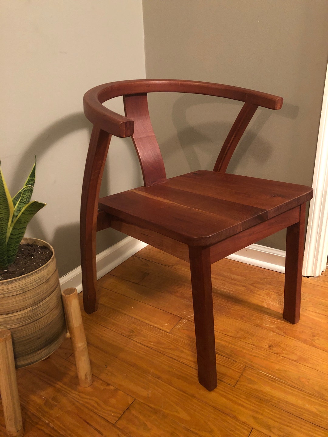 Solid Cherry Writing Desk Chair Etsy