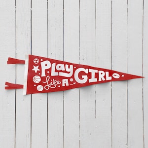 Vintage Varsity Style Felt Pennant Flag