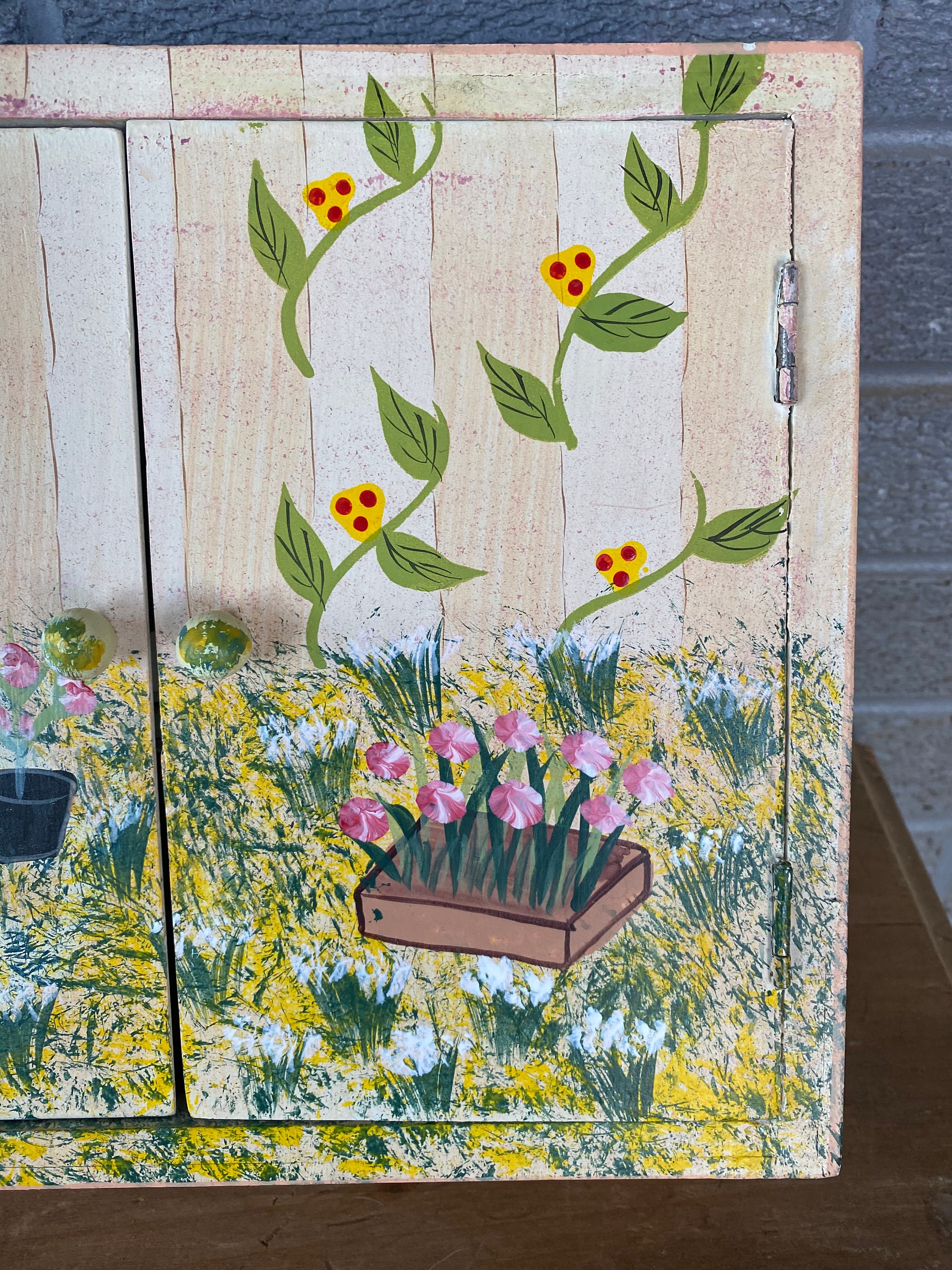 Handpainted Original Floral Garden Box Etsy