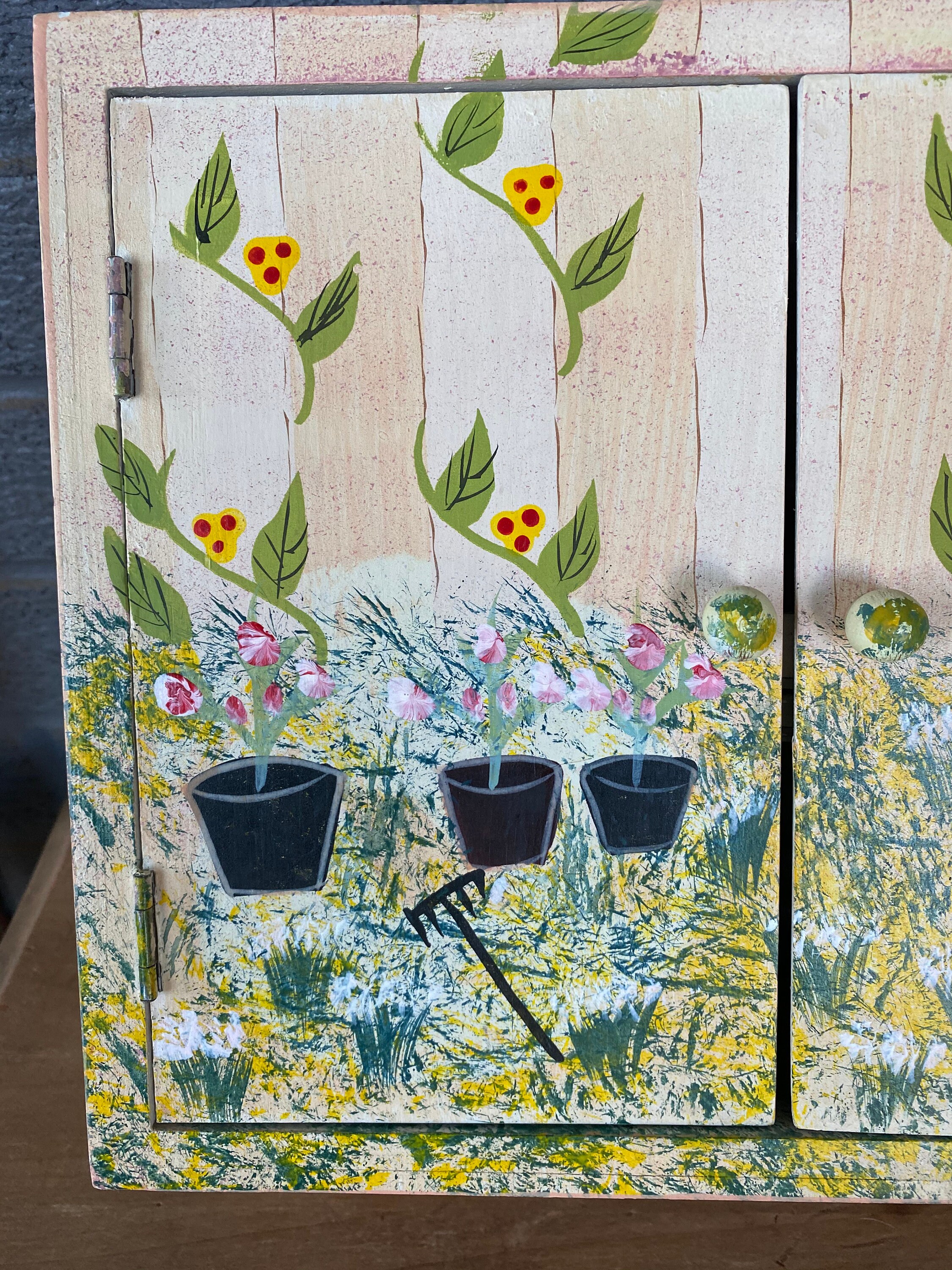 Handpainted Original Floral Garden Box Etsy