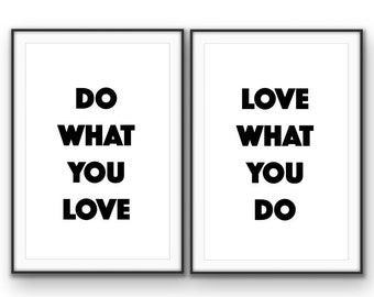 Motivational Quote Print Set | 'Do What You Love' (Digital Download)