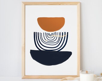 Abstract Geometric Shapes #3 - Mid Century Modern Minimalist Artwork Instant Download Printable Home Decor Poster