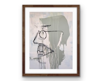 John Lennon Abstract Portrait Print | Beatles Music Art (Digital Download)