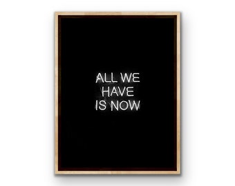 Neon Sign Quote Art Print | Modern Minimalist Home Decor (Digital Download)