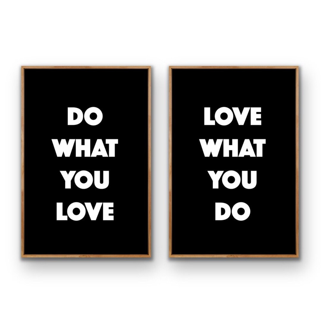 Motivational Quote Print Set | Black & White Gallery Wall Art (digital ...