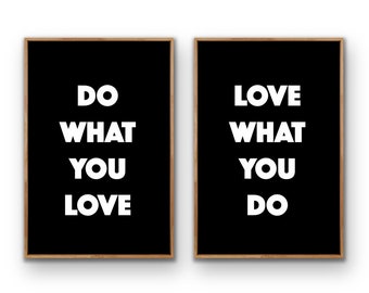 Motivational Quote Print Set | Black & White Gallery Wall Art (Digital Download)