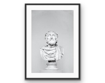 Roman Bust Sculpture Print | Vintage Wall Art (Digital Download)