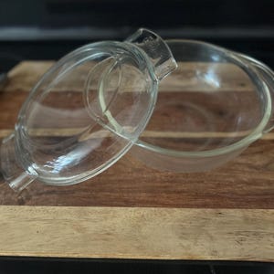 Pyrex Vintage Clear Personal Casserole Dish With Lid 022