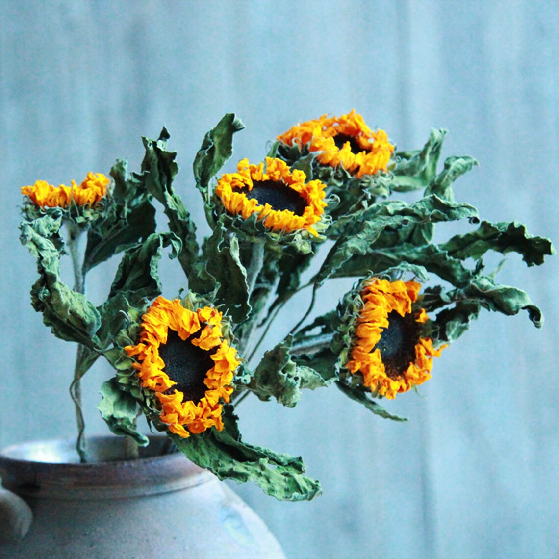 Dried Flowerssingle Head Sunflower Forest Nature Dried Etsy
