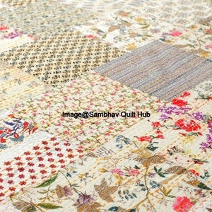 Patola Silk Patch Kantha Quilt Kantha Blanket Bedspread Patch Kantha | Seychelles