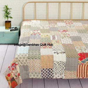 Patola Silk Patch Kantha Quilt Kantha Blanket Bedspread Patch Kantha | Seychelles