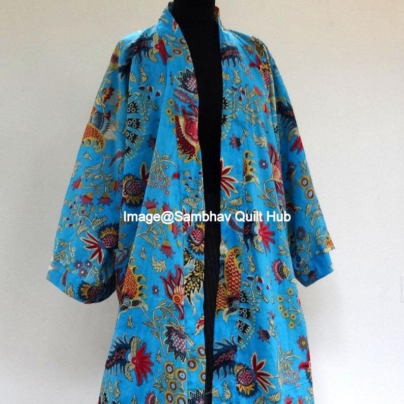 Long Multi Mukut Print Kimono Robe Lockdown Gifts Dressing - Etsy