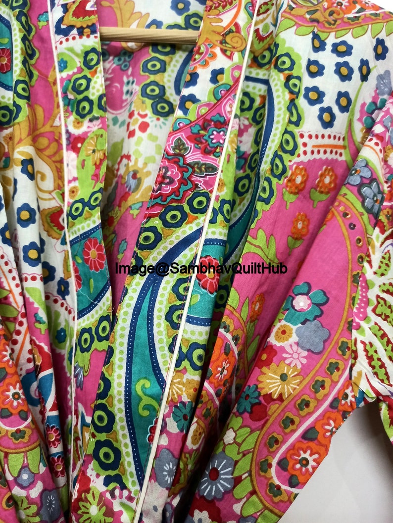 Long Floral Print Kimono Robe Dressing Gown Vintage Kimono - Etsy