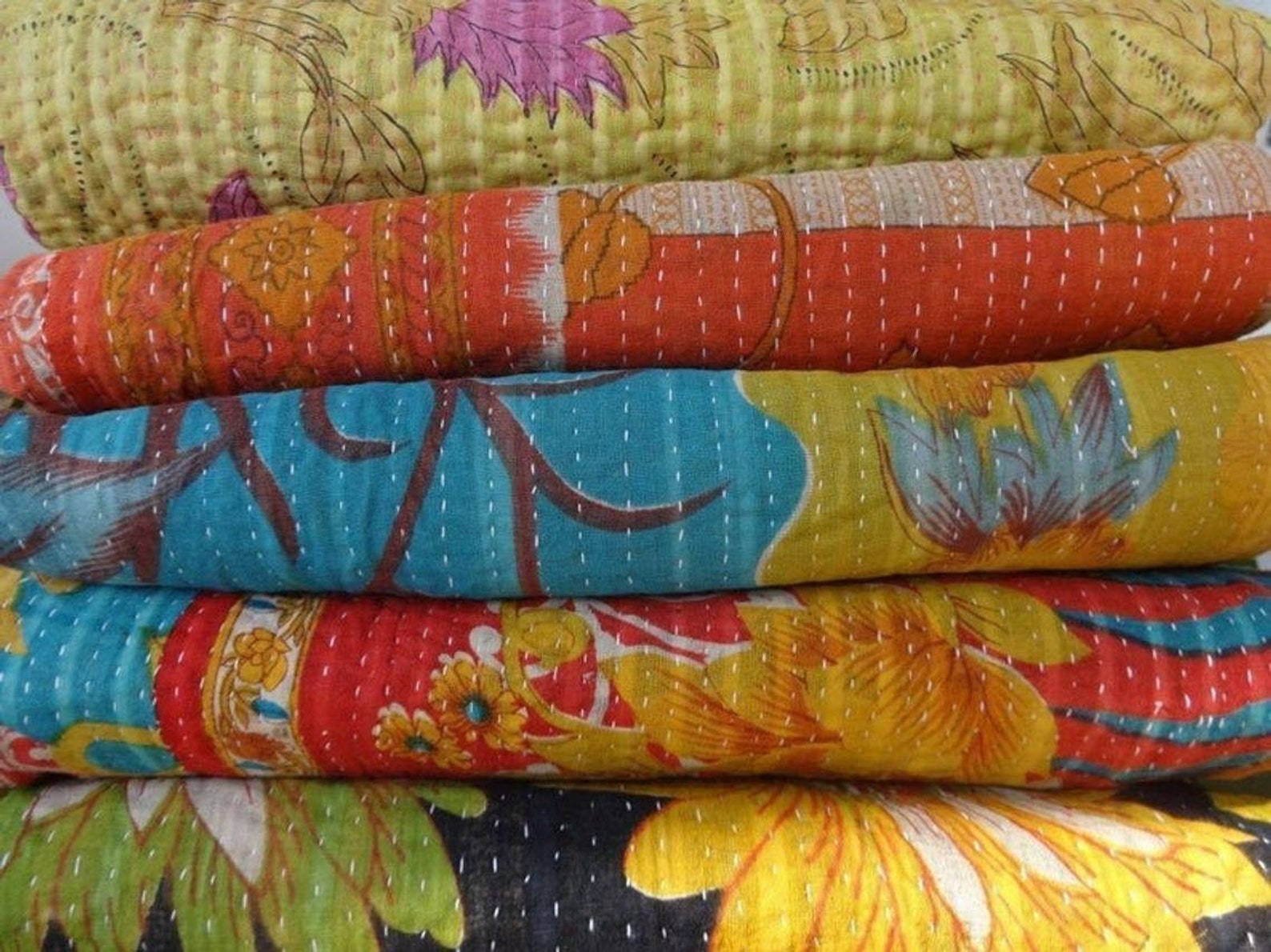 Wholesale Lot of Indian Bengali Vintage Kantha Quilt Handmade Etsy
