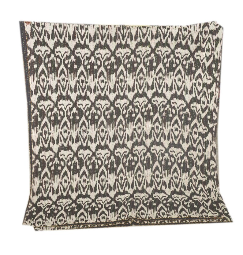 Twin Size Handmade Ikat Kantha Quilt 100cotton Blanket Etsy