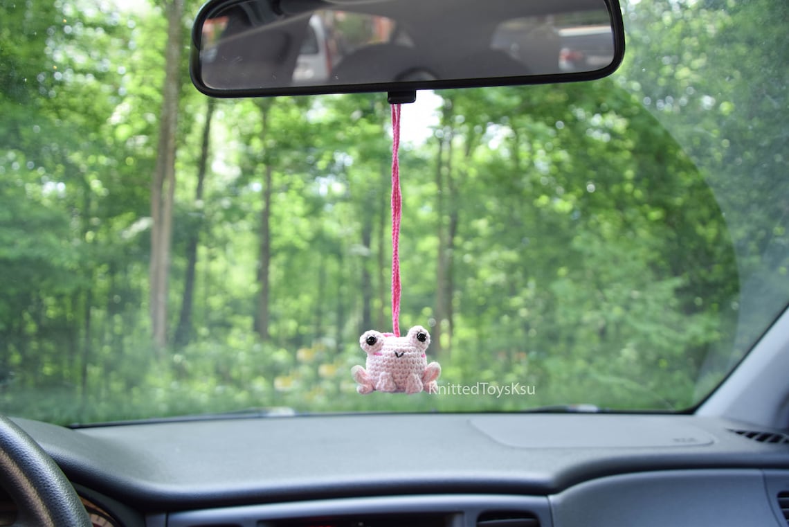 Frog car accessory pink frog car decor frog car accessory | Etsy