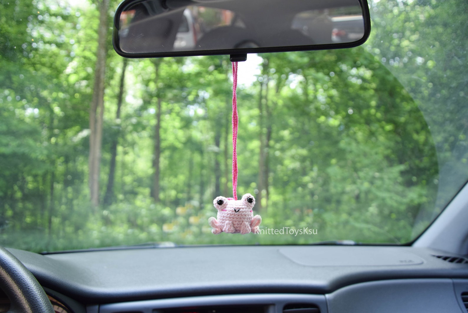 Frog car accessory pink frog car decor frog car accessory Etsy