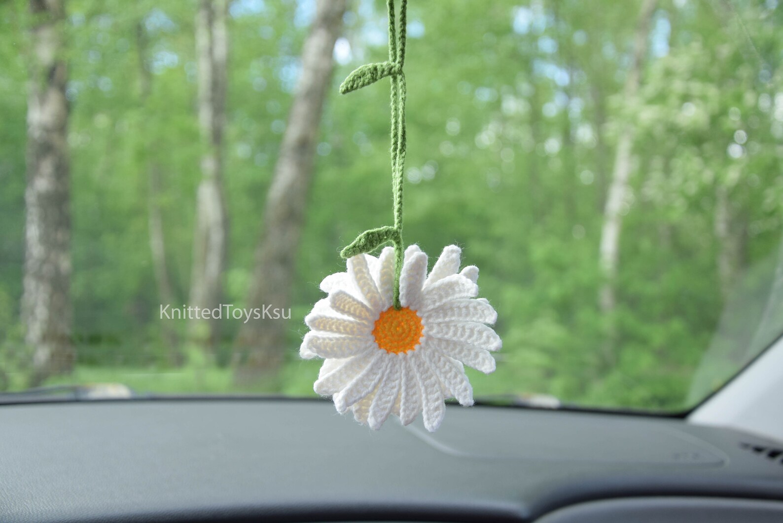 Daisy car accessories flower car hanging charm for women Etsy