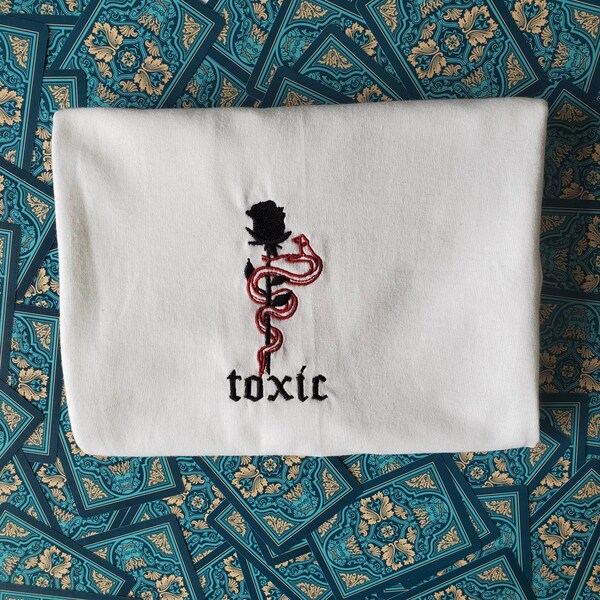 Toxic | Embroidered Ecofriendly Unisex T-shirt | Tattoo Inspired