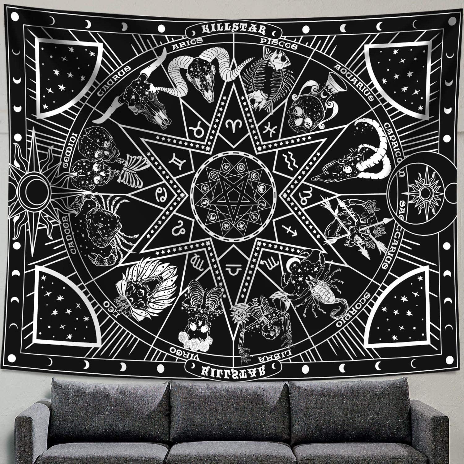 Astrology Wall Tapestry Astrology Art Living Room Etsy