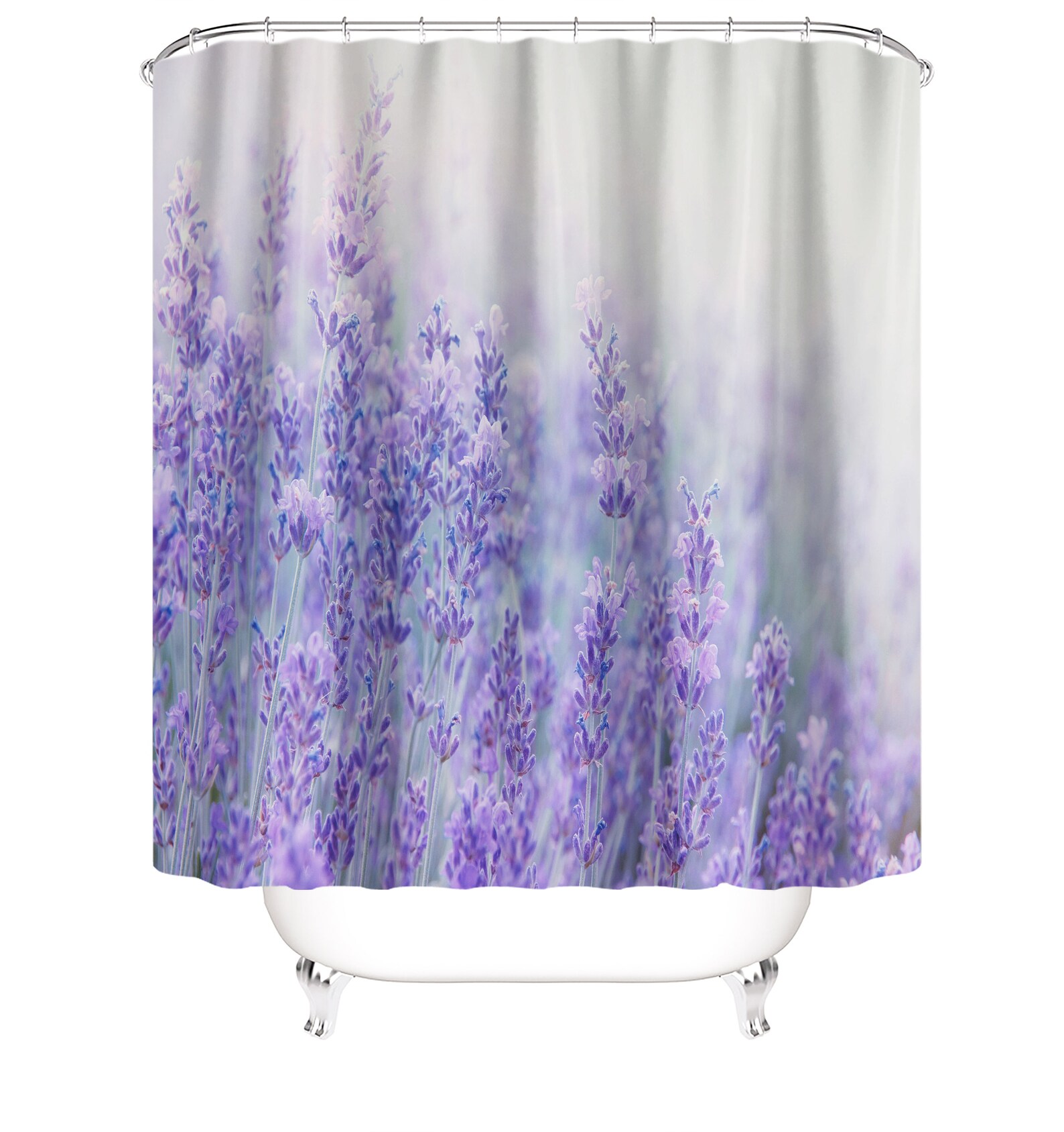 Lavender Shower Curtains Modern Art Shower Curtain Beautiful Etsy