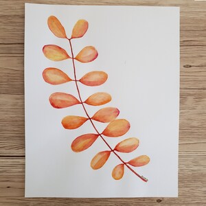 Fall leaves original watercolour painting