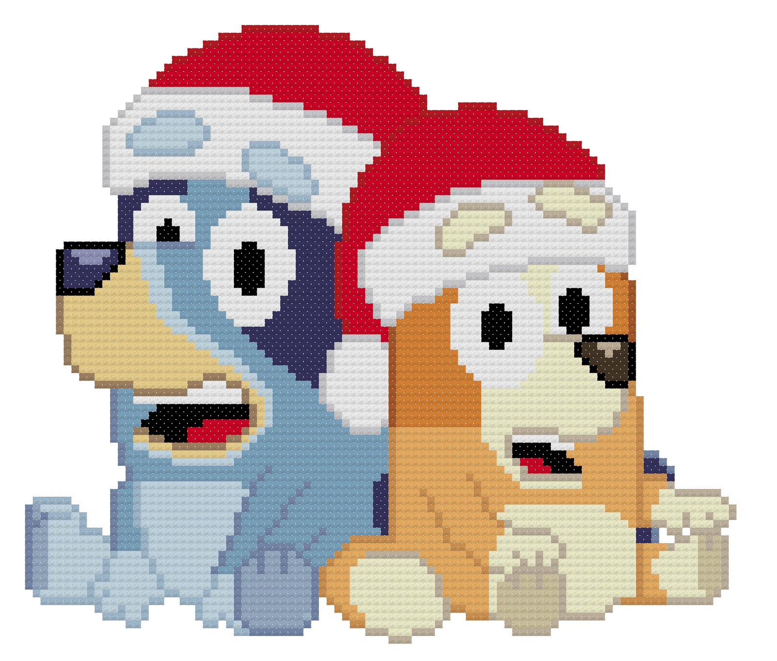 Christmas Sisters Bluey Digital Cross Stitch Pattern | Etsy