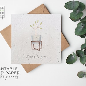 Pflanzenbare Blumen Saatpapier Karten - Herzlichen Glückwunsch - Gut gemacht, denken an Sie, Wortspiel, Scherz, Freunde, Familie, umweltfreundlich, biologisch abbaubar