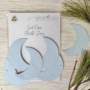 FORME assortite in carta semi PIANTABILE (confezione da 15) Biodegradabile Eco-Friendly - Blue Moon