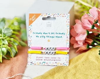 BFF Bracelet Set - Silly Things -  Colourful and Fun Friendship Bracelets with Plantable, Eco-Friendly Packaging