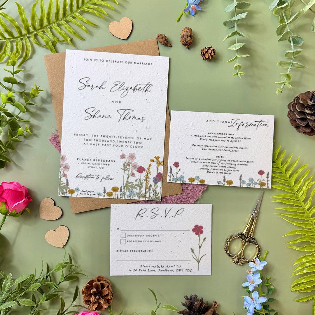 Plantable Wildflower Invitations