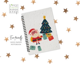 Eco-Friendly Plantable Seed Paper Christmas Notebook - A Sustainable Way to Write, Plant and Watch Your Wishes Grow - Jingle Bells