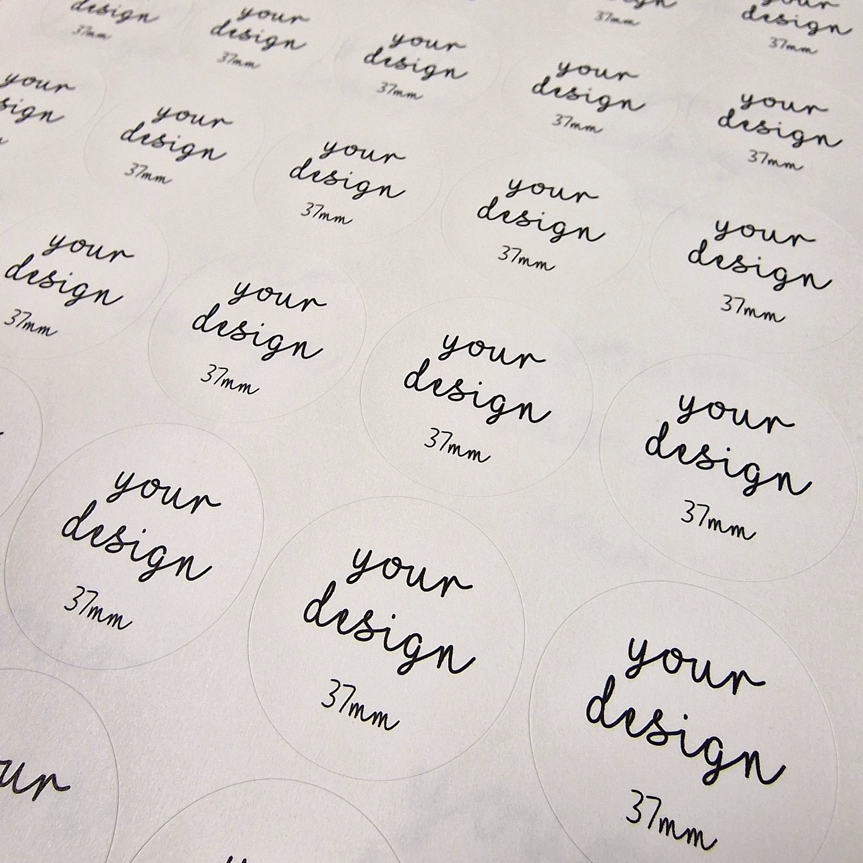 Biodegradable Eco-friendly Custom Round Stickers Waterproof - 25mm 38mm ...