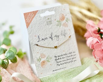 Pastel Petals - Love of My Life - Bracelet – Elegant, Thoughtful Jewellery with Plantable, Eco-Friendly Packaging.