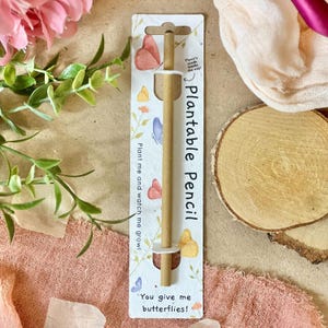 PLANTABLE PENCIL- Eco-friendly pencil with seeds, thoughtful gift, plant after use, grow wildflowers, Valentine's gift- Give Me Butterflies