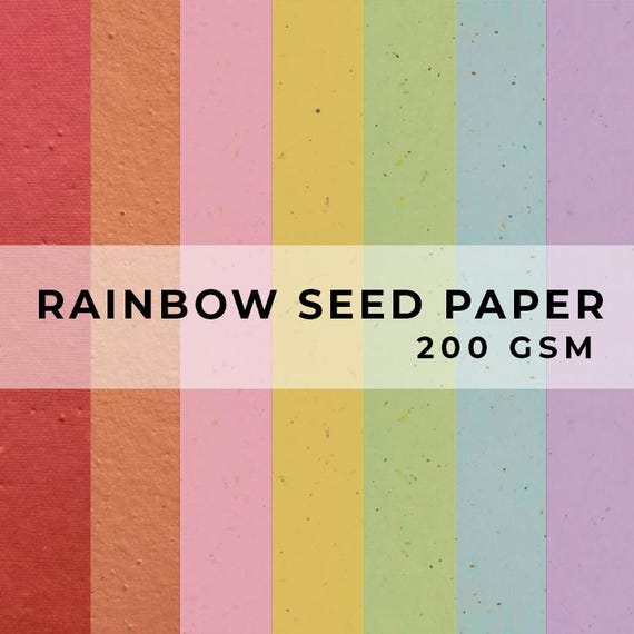 Coloured PAPER Sheets, A4 Paper, Flower Seed Paper, LGBTQ Sheet, Eco Friendly Paper, Sustainable RAINBOW Biodegradable
