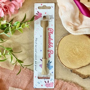 PENNA PIANTABILE - Penna ecologica con semi, riempitivo per sacchetti da festa, pianta dopo l'uso, fai crescere fiori selvatici, regalo ecologico per San Valentino - Love Bunnies