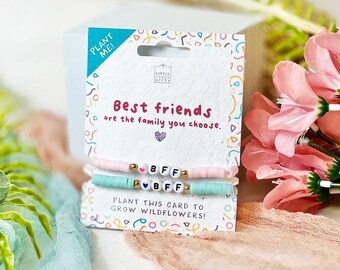 BFF Bracelet Set - Family -  Colourful and Fun Friendship Bracelets with Plantable, Eco-Friendly Packaging